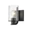 Z-Lite Beckett 1 Light Wall Sconce, Matte Black And Clear Seedy 492-1S-MB - alternate 1